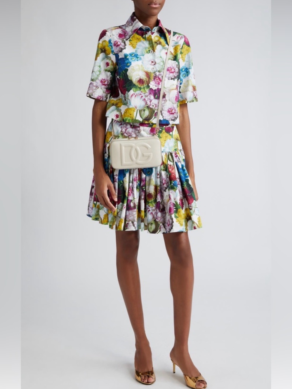 Dolce & Gabana ✨ Matching Set ✨ Nocturnal floral print top and skirt LIKE NEW - Picture 3 of 17